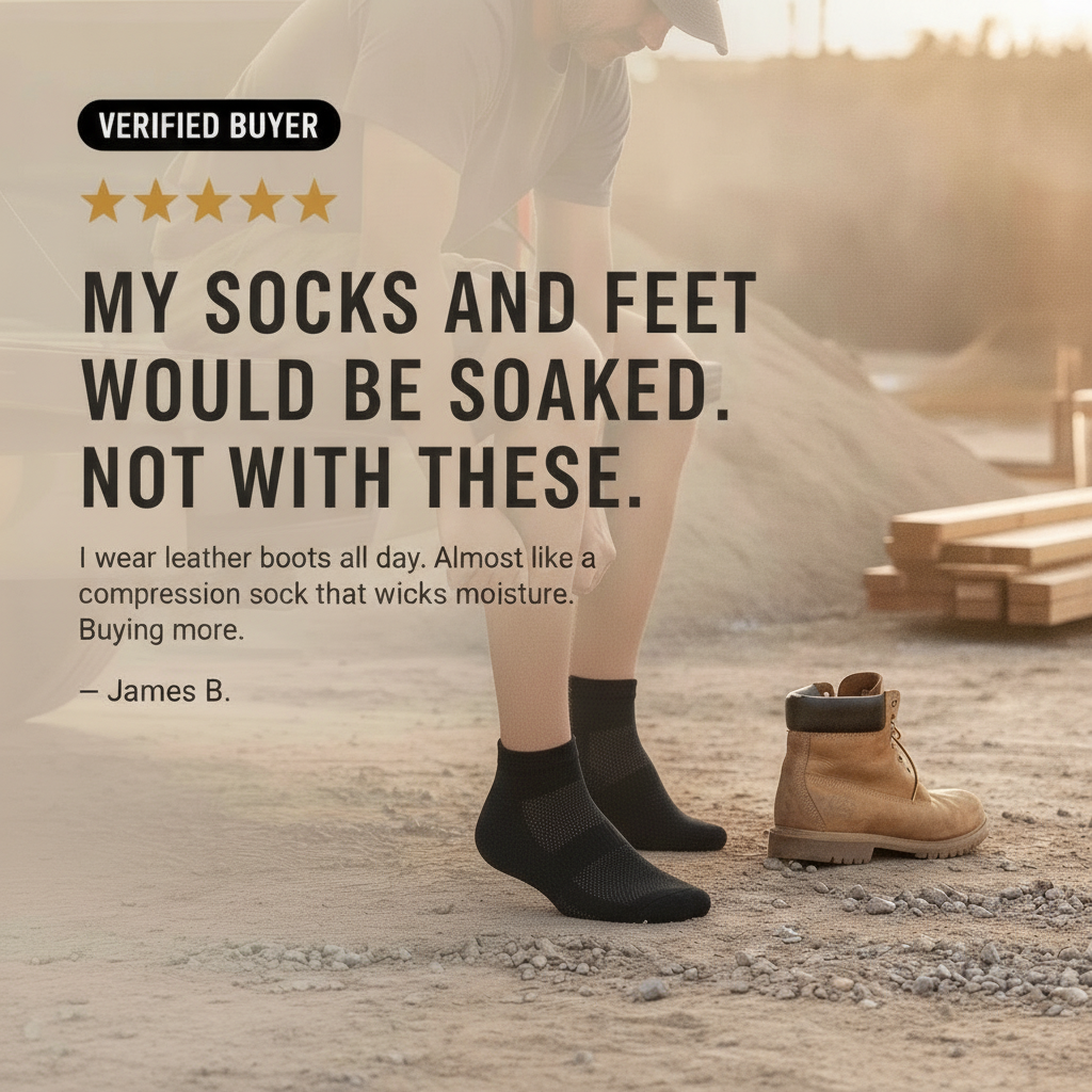 Verified buyer review — my socks and feet would be soaked, not with these